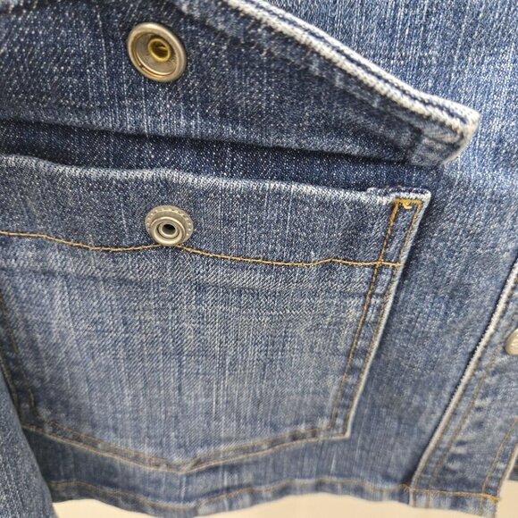 Vtg Gap Denim Jacket Women Small Snap Front western Y2K Rodeo Utility Retro Boho - Picture 7 of 15